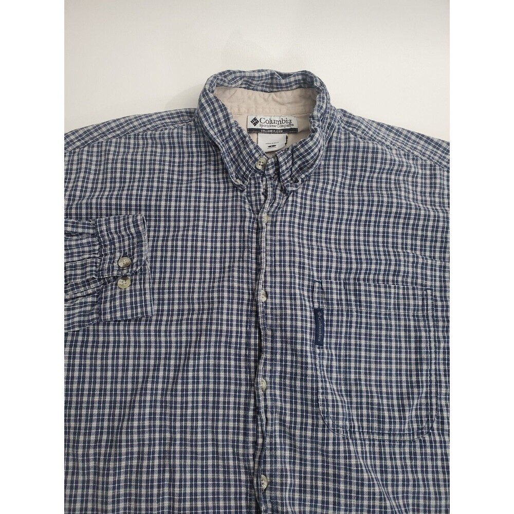 Columbia Sportswear Men's Long Sleeve Button Down Plaid Shirt, L